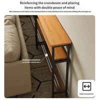 Table étroite, console longue pour chevet et bout de lit, étagère de rangement derrière canapé, meuble de rangement étroit pour espaces de la maison