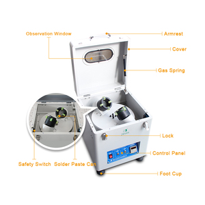ZB500S Industrial Automatic Pcb Solder Cream <strong>Mixer</strong> 0-500g*2 Tanks Smt Solder Paste Mixing Equipment For Smt Production Line - Product Image 6