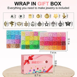 Cuentas de arcilla polimérica creativas de buena calidad, 72 colores, cuentas espaciadoras para fabricación de joyería, pulsera hecha a mano Diy - Product Image 2