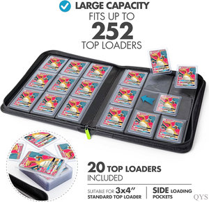 สมุดเก็บการ์ดสะสม QYS Premium PU Leather Toploader Binder 9 ช่อง สำหรับเก็บสะสมการ์ด - Product Image 4
