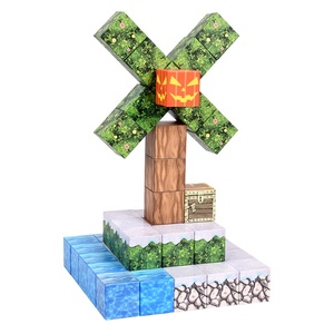 Ensemble <span class=keywords><strong>de</strong></span> jouets <span class=keywords><strong>de</strong></span> <span class=keywords><strong>construction</strong></span> en plastique magnétique 3D Mine World Puzzle, bâtonnets et boules pour enfants, éducatif STEM, 102 pièces, certifié EN71, EHUNT - Product Image 6