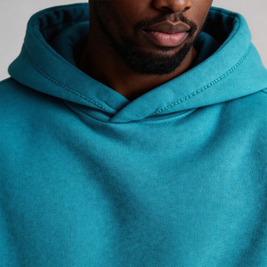 Sudadera con Capucha Personalizada OEM de Algodón Orgánico, Lisa, con Botones, Gruesa, de 400 g/m², Corte Holgado y Cuadrado para <span class=keywords><strong>Hombre</strong></span> - Product Image 4