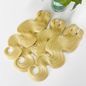 Lots de Cheveux Humains Vierges Blond Platine 613 Ondulés, Doux et Soyeux, Qualité Supérieure, Sans Perte de Cheveux - Product Image 1