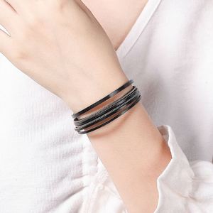 Brazalete de Cuero con Diseño de Domo, Amuleto de la Suerte, Pedido Mínimo Bajo, Regalo Festivo para Mujer, Sensación de Gran Calidad - Product Image 2