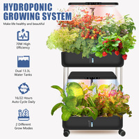 Jardinière hydroponique intelligente multicouche pour légumes et fruits, avec couvercle, montage facile, culture hors sol en intérieur