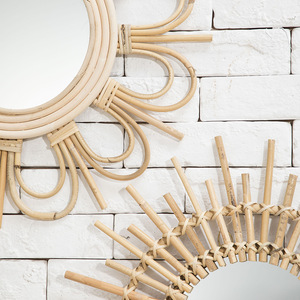 El mejor vendedor, espejo de decoración de ratán, forma de flor rosa para niñas, para el hogar, hostal o decoración de Hotel - Product Image 2