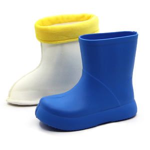 Bottes de pluie imprimées bon marché en EVA, couleur unie, légères, durables, imperméables, souples, été, enfants, unisexe, mi-hautes, garçons, enfants, hiver - Product Image 4