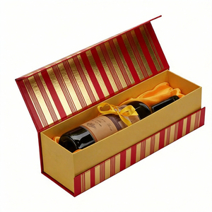 Boîtes cadeaux en carton personnalisées avec estampage à chaud pour bouteilles de whisky, <span class=keywords><strong>liqueur</strong></span> rouge, vin, avec séparateurs - Product Image 1