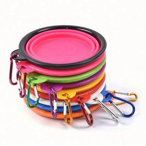 Tazón de Silicona de Alta Calidad para Mascotas, Marco Negro, Plegable, Tazón de TPE para Mascotas, Portátil, para Exteriores, Tazón de Comida para Perros - Product Image 1