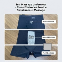Sous-vêtements de massage EMS portables pour hommes, appareil de soin de la prostate portable et télécommande sans fil pour la circulation et le soulagement