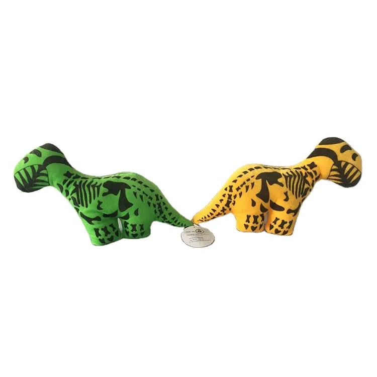 A buon mercato personalizzato giallo verde dinosauro Mini giocattoli di peluche animale giocattolo di pezza per il bambino