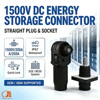 Connecteur étanche IP67 en cuivre plaqué argent haute intensité 150A 200A 250A 1500V CC pour stockage d'énergie et alimentation de batterie