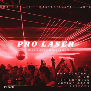 Luz de Cabeza Móvil Láser RGB Verde, Azul y Rojo de 6 Ojos Guangzhou para Clubes y Discotecas con Control DMX512 y Potencia de 3W - Product Image 4