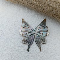 Pendentifs personnalisés avec logo, motif noir, coquille de nacre, papillon, lune, soleil, aile, marguerite, vague, gravés, breloques DIY pour bijoux