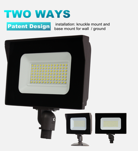Luz de inundación LED de 30W, 40W, 60W, 50W, con montaje en pared de nudillos, reflector LED súper delgado para exteriores, IP66 110V-130V, negro atardecer hasta el amanecer - Product Image 4
