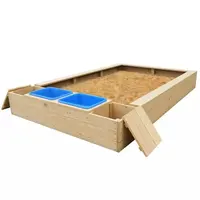 नई डिजाइन लकड़ी सैंडबॉक्स चार भंडारण बक्से के साथ आउटडोर Sandpit बेचा लकड़ी रेत बॉक्स 2 बच्चों और 1 सैंडबॉक्स