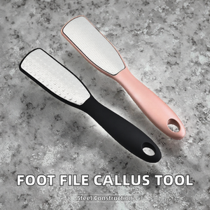 1 pièce Râpe à pieds professionnelle double face en acier inoxydable pour pédicure, éliminateur de callosités et peaux mortes, pour talons et pieds humides ou secs - Product Image 2
