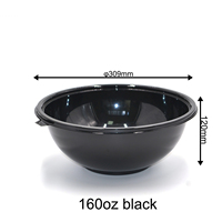 Ensemble de bols à fruits pour mélange de salade extra large en plastique PET jetable 160oz personnalisé pour le service et le stockage
