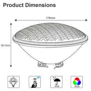 La <span class=keywords><strong>piscine</strong></span> sous-marine d'application du verre Par56 d'IP68 12w a mené des lumières pour le <span class=keywords><strong>projecteur</strong></span> de <span class=keywords><strong>piscine</strong></span> - Product Image 3