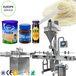 Hot Sales Automatic Milk Powder Bottle Filling Capping Labeling Machine Protein Milk Powder Can Filling Sealing Packing Machine