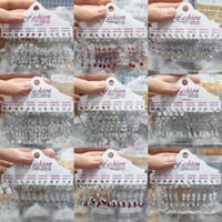 Lot de Boucles d'Oreilles Fantaisie en Laiton Plaqué Or 18 Carats, Étanche et Anti-ternissement, avec Zircon, Style Art Déco, pour Filles - Vente en Gros