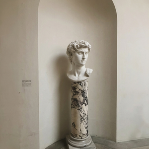Busto de David en Mármol Blanco Natural, Escultura Italiana Moderna Tallada a Mano, Adorno para Galería de Bellas Artes, Iglesia de Luca, Sala de Estar - Product Image 3