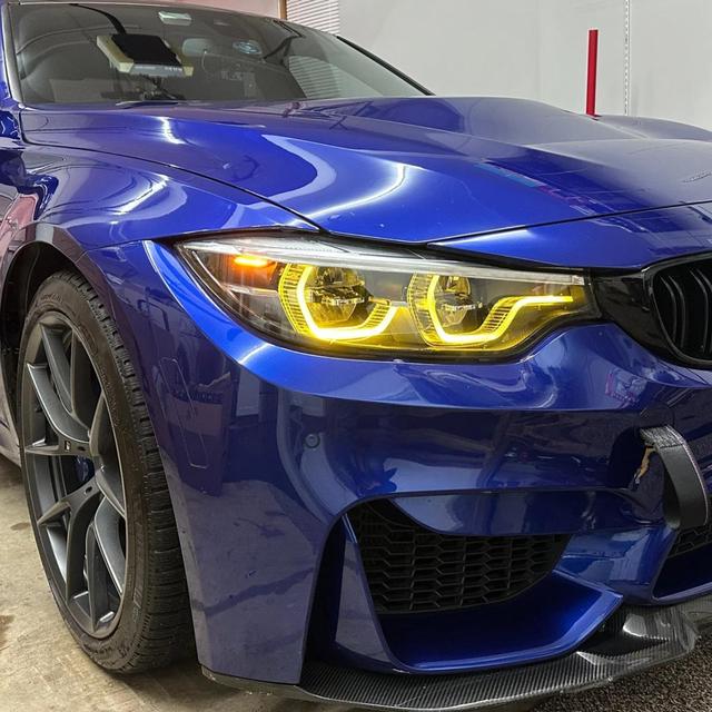 M3 M4 Yellow Angel Eyes DRL LED Module  for BMW  F80 F82 Yellow DRL 63117493230 63117493229 Daytime Running Lights 2018-2020