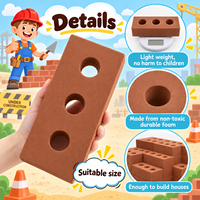 Jouets en blocs de grande taille, briques en mousse EVA, briques de construction simulées pour un jeu créatif