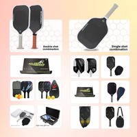 Raquette de pickleball pour enfants et adultes, ensemble complet pour sports de plein air, noyau en nid d'abeille de 16mm, motif de dessin animé, mat, 35.6cm, léger