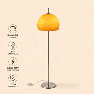 Lámpara de Pie de Lujo de Cristal Estilo Bauhaus Antiguo para Sala de Estar, Sofá, Decorativa, de Diseño Retro, para Dormitorio, Luz LED Amarilla Vertical - Product Image 3