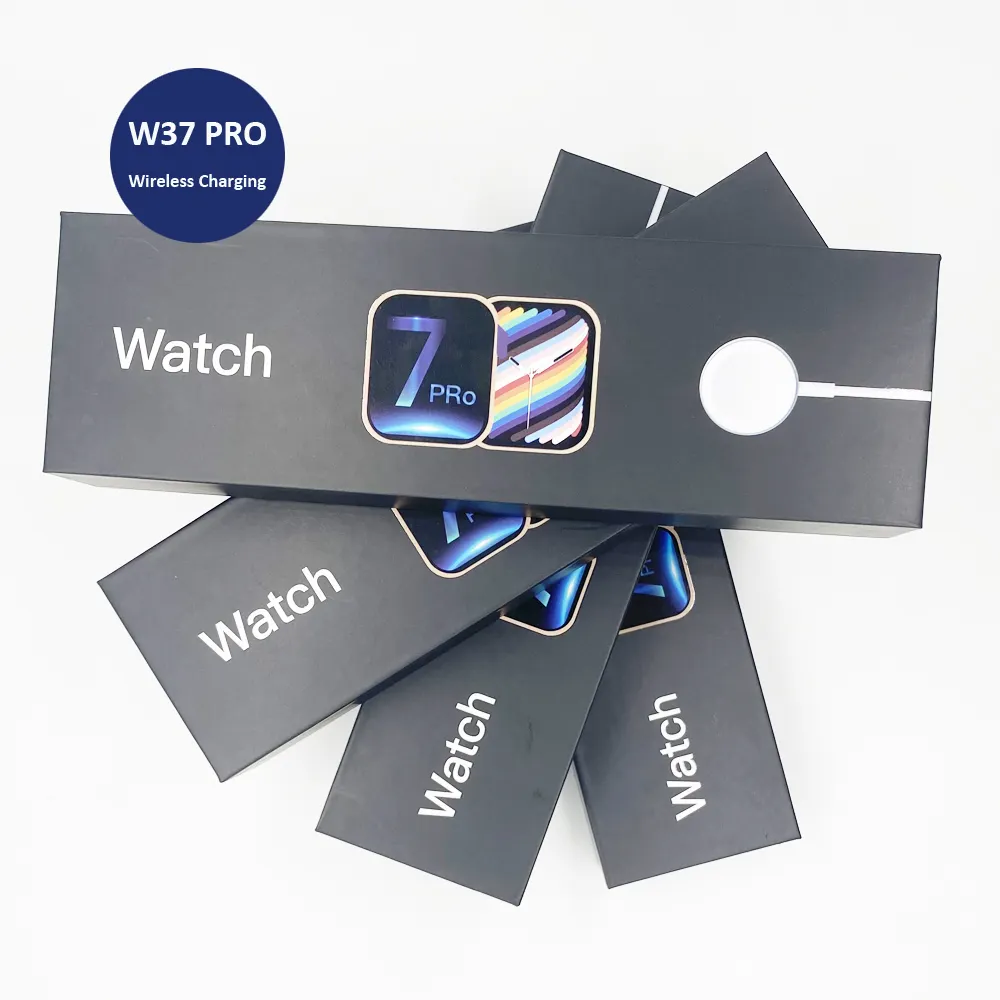 ساعة ذكية 7 W37 PRO, 2021 ساعة 7 W37 برو Smartwatch سلسلة 7 IWO 14 BT مشغل موسيقى معصم مقاوم للماء معدل ضربات القلب الدم W37PRO ضغط Smartwatch Smartwatch