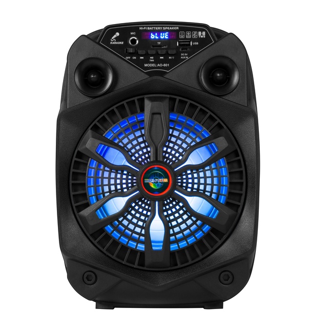 High Quality Wireless Portable 6.5 Inch Karaoke Speaker Colorful Flashing Effect Durable Plastic Material