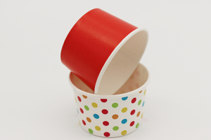 Porte-gobelet en papier artisanal personnalisable de 4oz pour crème glacée pour l'emballage d'usine de nouilles Pizza Hamburgers Aliments pour animaux de compagnie - Product Image 3