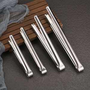304 Stainless Steel Bare Body Ice Clip Restaurant Metal Barbecue <b>Tongs</b> Multifunctional Outdoor Picnic Food <b>Serving</b> <b>Tongs</b> - Product Image 4