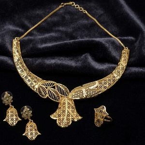 เครื่องประดับแฟชั่นขายส่ง ชุบทอง 14K 18K 24K สร้อยคอแบบดั้งเดิม เครื่องประดับทองเหลืองชุบทองหรูหรา - Product Image 1