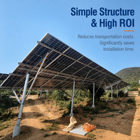 Système de montage au sol pour panneaux solaires en acier galvanisé, support de panneau photovoltaïque en bloc de béton, résistance à la corrosion C5, ISO