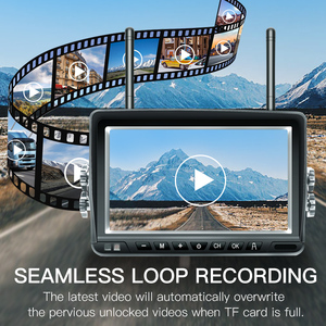 XYD Splisoliddredrsexy1080p Hệ Thống <span class=keywords><strong>Camera</strong></span> Không Dây Kỹ Thuật Số <span class=keywords><strong>Camera</strong></span> Chiếu Hậu Lùi 7 Inch 2 Kênh 1080P Thông Dụng 15W 16:9/4:3 - Product Image 3