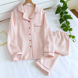 Custom Winter Ladies 100 Cotton <strong>Pyjamas</strong> Women Two Piece Shirts and Pants <strong>Matching</strong> Pajamas Set for <strong>Couple</strong> - Product Image 4