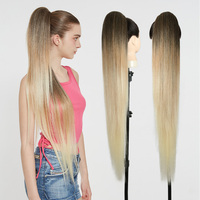 Extensions de cheveux synthétiques Julianna Wholesale Kanekalon Futura 20 28 36 pouces, queue de cheval à cordon, lisses Yaki