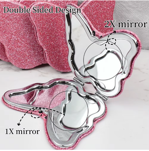 Miroirs compacts papillon très vendus, mini miroir de maquillage de poche pas cher en forme de papillon - Product Image 6