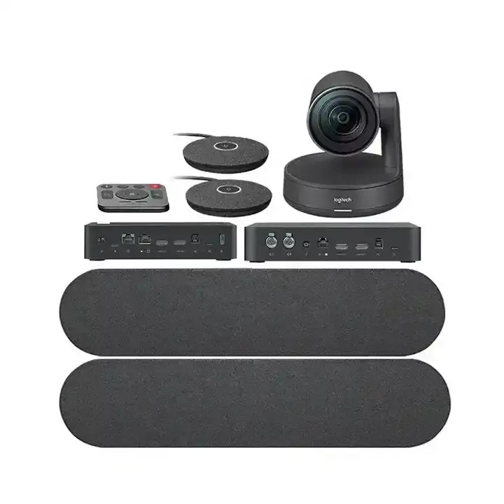Logitech Rally Plus CC5000e Plus Webcam Full 4K, rapat bisnis kelas atas Ultra HD CC5000E
