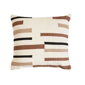 Luxury Boho Outdoor Wool Cushion Cover Customizable Removable & Washable Zipper Closure <b>Throw</b> <b>Pillow</b> with Vintage Pattern ITHL - Product Image 1