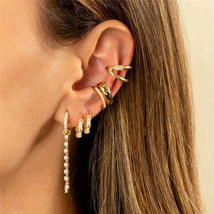 CANNER Wholesale Fashion 925 <b>Silver</b> <b>Ear</b> <b>Cuff</b> Non Piercing Clip-on Cartilage Earring Women Girls - Product Image 5