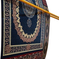 Tapis turc oriental antique Adiva, tissé à la machine, en polyester, résistant aux taches, à motif géométrique, à poils longs, pour usage domestique, rouge