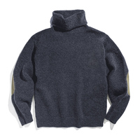 Pull tricoté chaud et épais pour homme Maden, style vintage, col roulé, patchwork, tendance printemps 2026