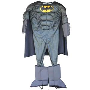 Costume da Supereroe Batman per Bambini, Maschera, Mantello, Scarpe e Tuta Muscolare in Cotone per Feste di Halloween e Spettacoli Teatrali - Product Image 3