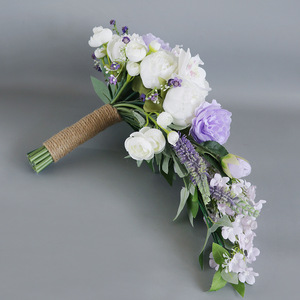 Bouquet a Goccia Real Touch per Matrimoni, Stile Foresta, Composizione Annodata a Mano, Accessori per Fotografia Europea - Product Image 3