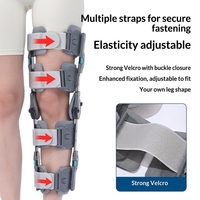 Attelle de genou articulée en aluminium avec réglage de l'extension et de la flexion, support orthopédique pour fixation du genou, récupération post-chirurgicale