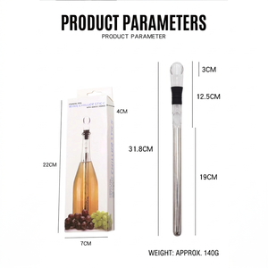 <b>Wine</b> Chiller Stick Stainless Steel Bottle <b>Stopper</b> Reusable <b>Wine</b> Cooler with Seal Cap for <b>Wine</b> Bottles - Product Image 3