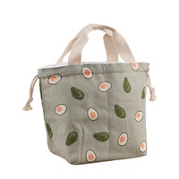 Personnalisable mode mignon sac de rangement en toile Portable voyage toile mini maquillage fourre-tout shopping sac à cordon